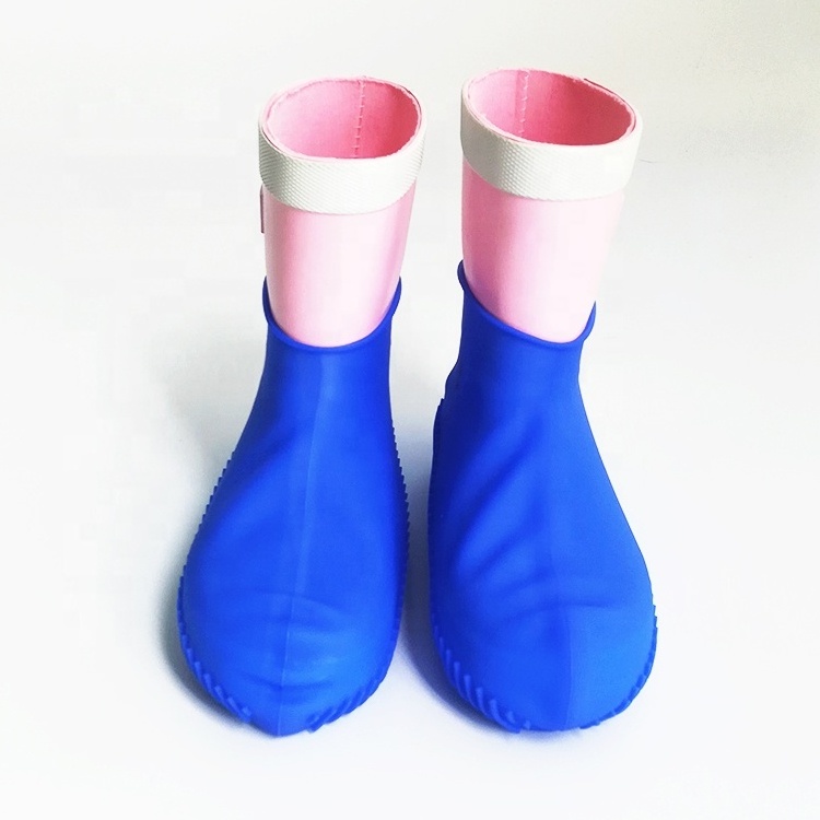 Anti slip Silicone Rubber rain boots Socks Safety Shoe Covers durable flexible silicone rain shoe cover