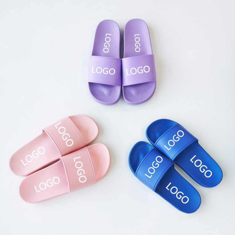 Wholesale sublimation luxury slippers slides custom logo designer shoes Fast Delivery custom embossed Hotel slides shoes logo