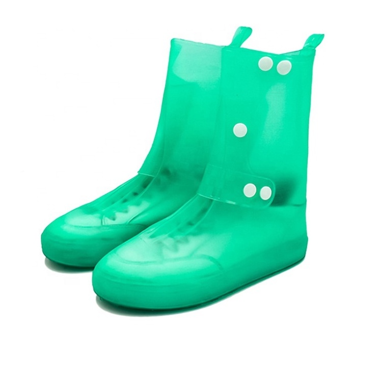 Hot Sale Custom Printed Logo Waterproof Rain PVC outdoor Shoe Covers Non Slip plastic Overshoes garden Shoe Covers