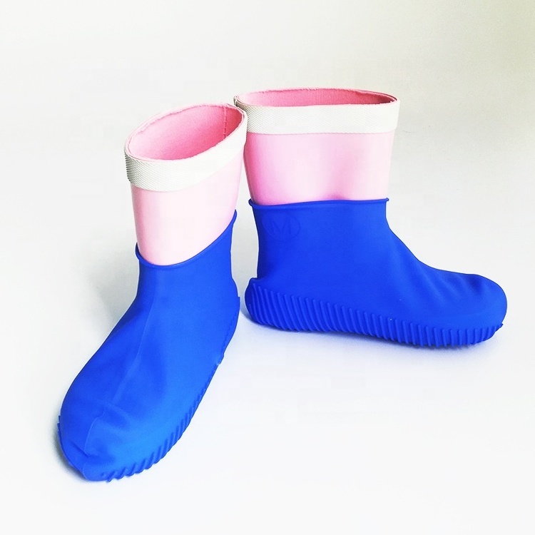 Anti slip Silicone Rubber rain boots Socks Safety Shoe Covers durable flexible silicone rain shoe cover