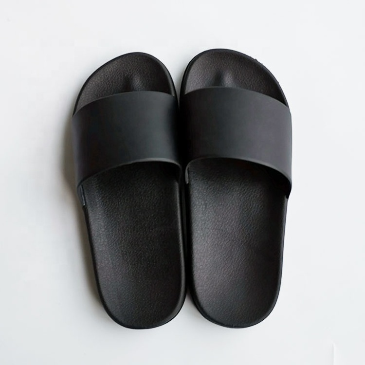 OEM Custom Black Slides Footwear Sandal PVC,Custom Logo Slippers Men Plain Blank Slide Sandal,Slippers Custom Logo Slide