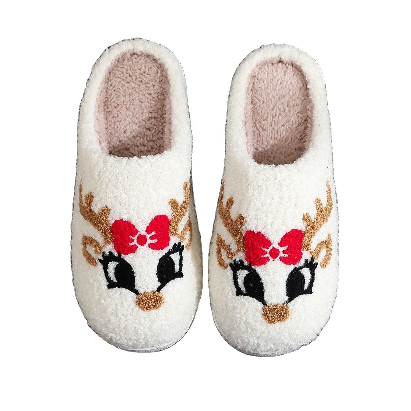 2023 New Design  Indoor Home Funny Warm Fluffy Skull Pumpkin Spooky Scream Holiday Christmas Halloween Slippers For Women Men