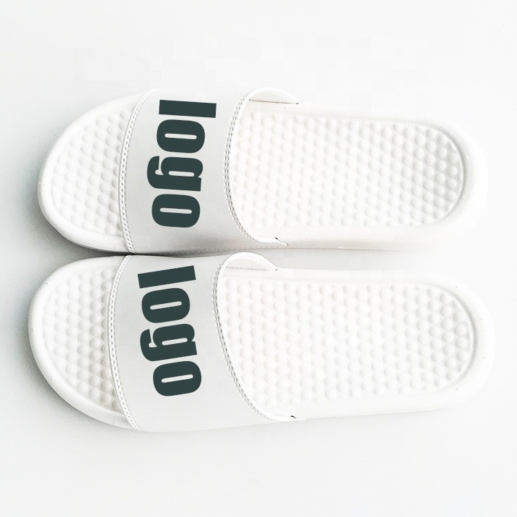 Quality Custom made logo slides Big Size Massage sole house slippers Waterproof unisex with logo for men women Best Price