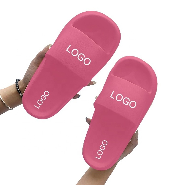 Thailand hot sale fashion custom logo slides fpr men low price eva soft light weight indoor quick drying shower slippers