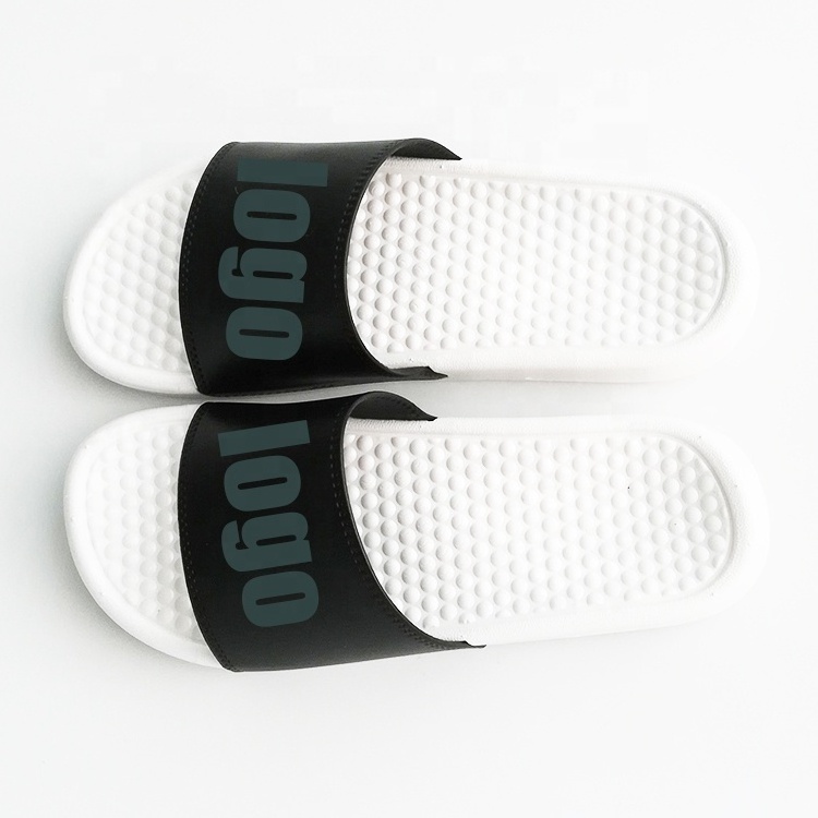 Quality Custom made logo slides Big Size Massage sole house slippers Waterproof unisex with logo for men women Best Price