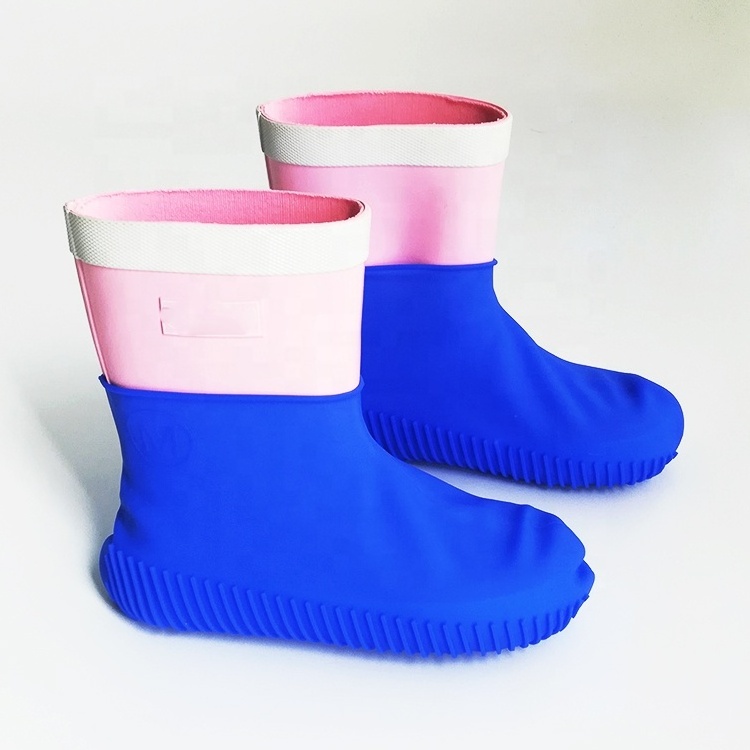 Anti slip Silicone Rubber rain boots Socks Safety Shoe Covers durable flexible silicone rain shoe cover