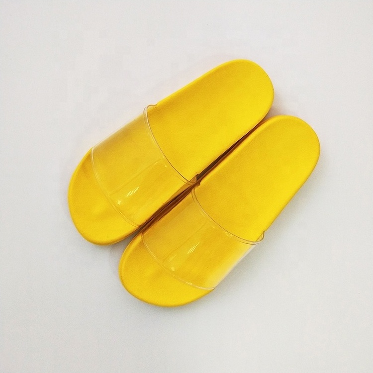 Wholesale Custom personal White Sliders Sandals women men slippers Design logo printing waterproof non slip clear flip flop