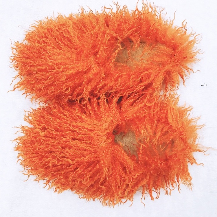 Wholesale Women Fuzzy Flat Fluffy Slide Fashion Soft And Fluffy Faux Mongolian Wool Fur Slippers