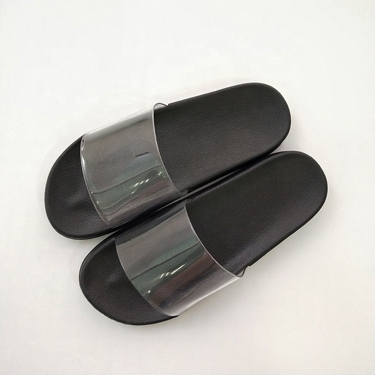 Wholesale Custom personal White Sliders Sandals women men slippers Design logo printing waterproof non slip clear flip flop