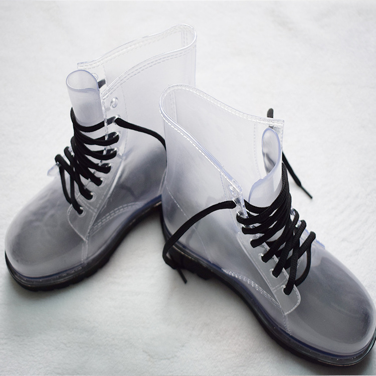 2018 best clear good quality custom womens pvc rain boots