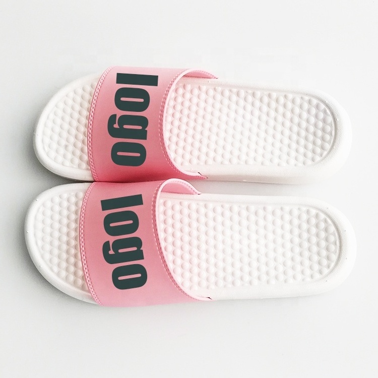 Quality Custom made logo slides Big Size Massage sole house slippers Waterproof unisex with logo for men women Best Price