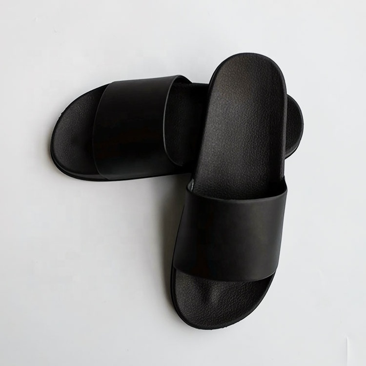 OEM Custom Black Slides Footwear Sandal PVC,Custom Logo Slippers Men Plain Blank Slide Sandal,Slippers Custom Logo Slide