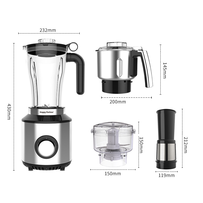 Happy Partner High Speed Fresh Fruit Juicer Blender Mixer Machine Electric Smoothie Household liquidificador machine