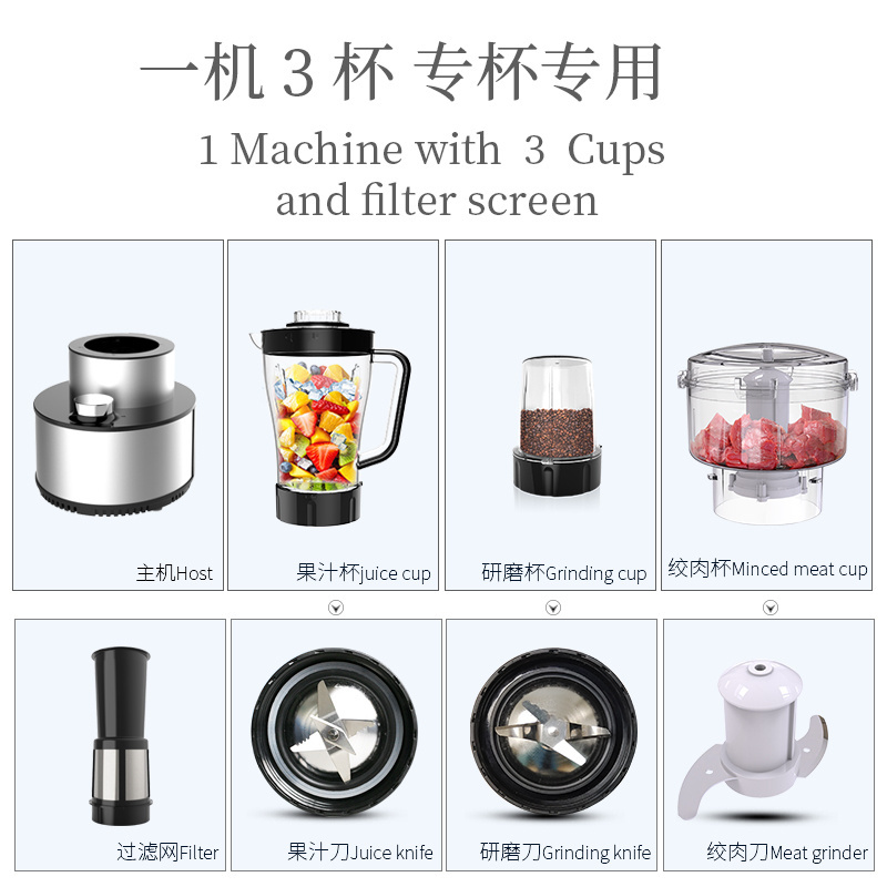 Happy Partner 2024  Soup Maker High Speed Heating Magic Juicer Food Blender 4 in 1 Blender