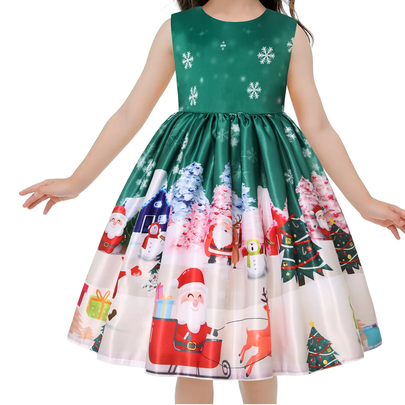 Girls Christmas Dresses Fancy Halloween Christmas Festival Party Dress for 2-9 Years Toddler Girls