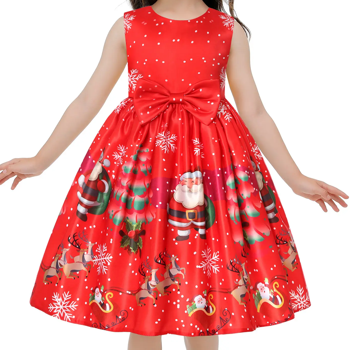 Girls Christmas Dresses Fancy Halloween Christmas Festival Party Dress for 2-9 Years Toddler Girls