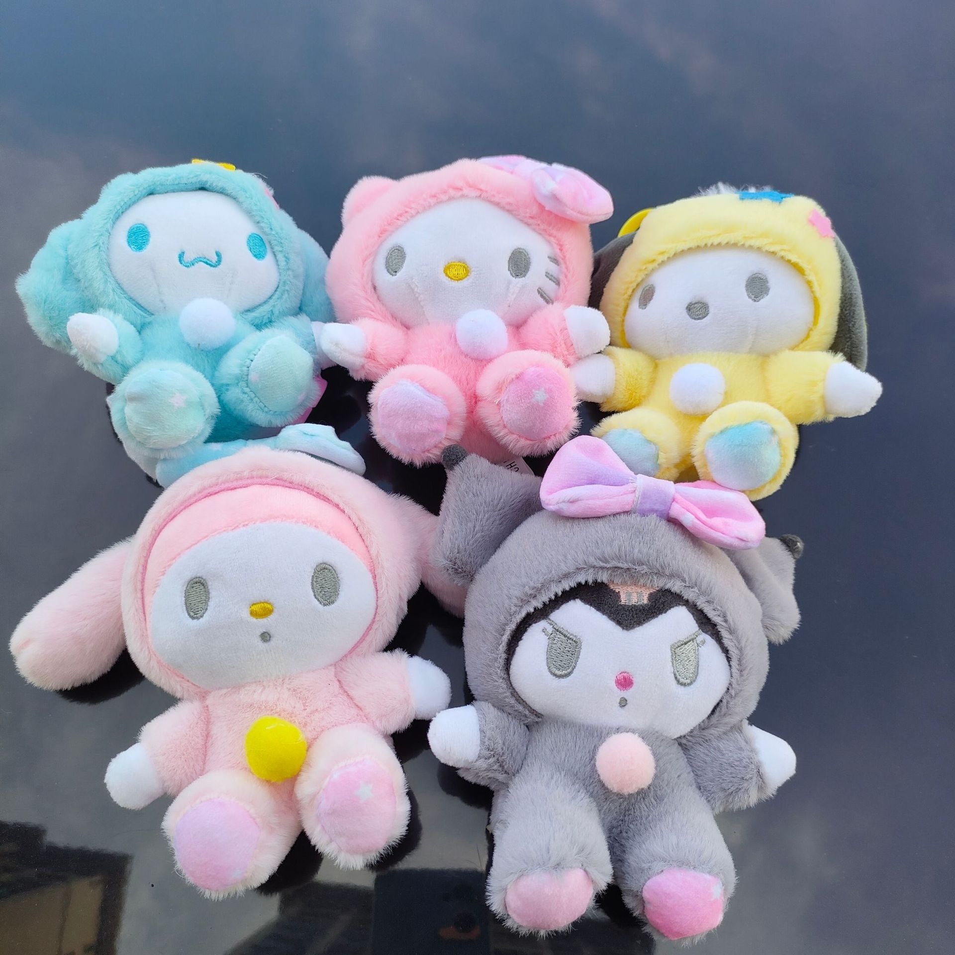 Wholesale Kawaii Sanrios Plush Keychain Anime Doll Kuromi Cinnamon Pendant Mini Claw Machine Toys