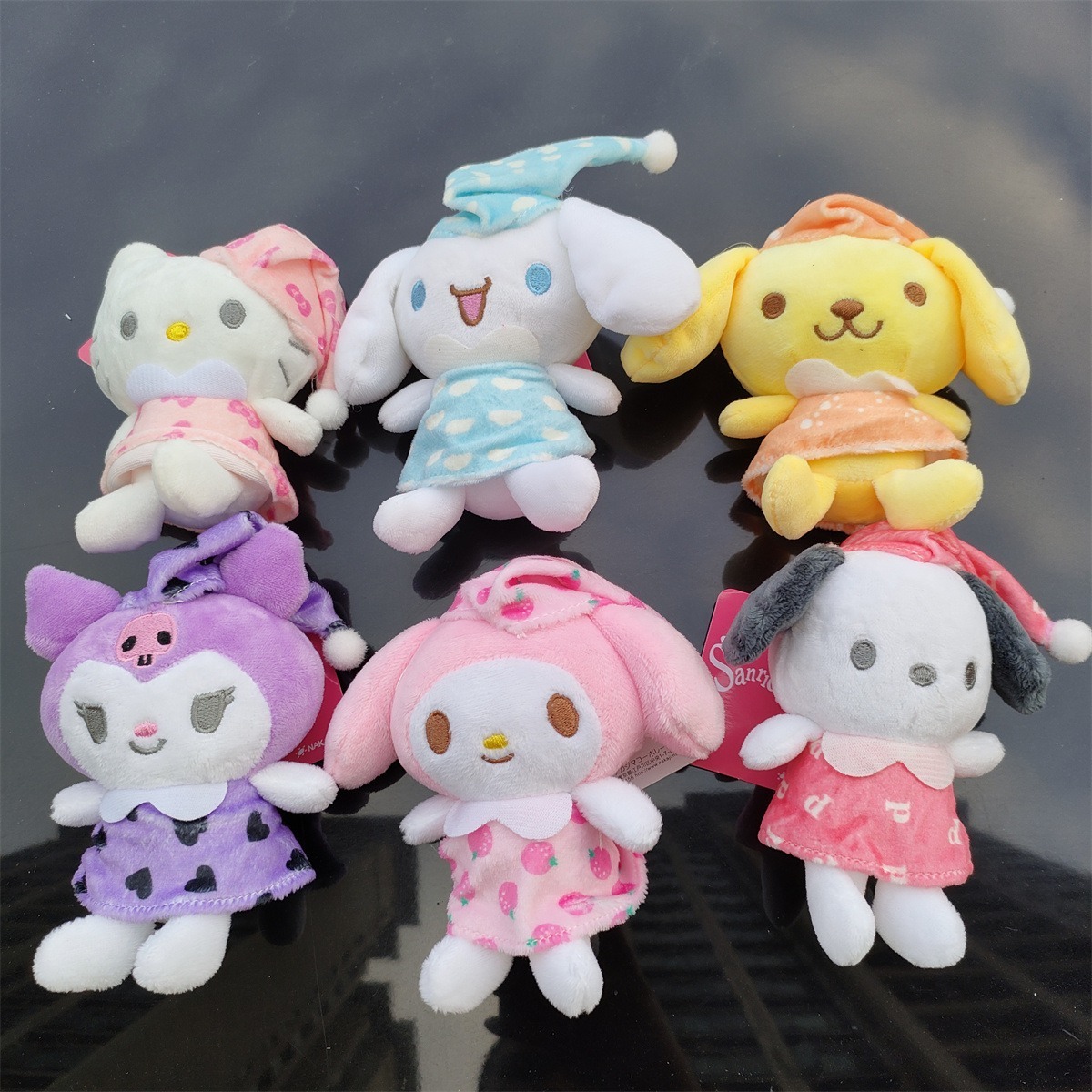 Wholesale Kawaii Sanrios Plush Keychain Anime Doll Kuromi Cinnamon Pendant Mini Claw Machine Toys