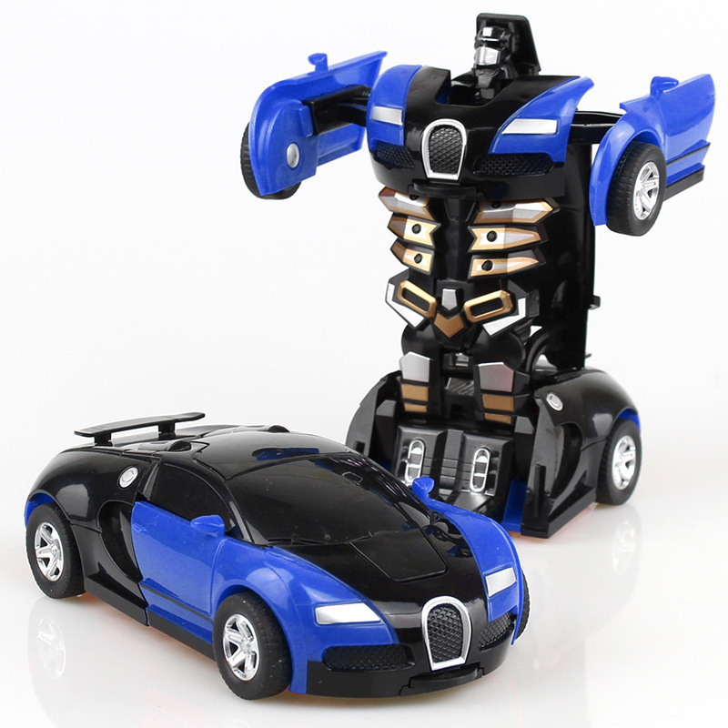 Wholesale Mini RC Transforming Cars Robots One Click Deformation Inertia Cars Children's Boy Toy Cars