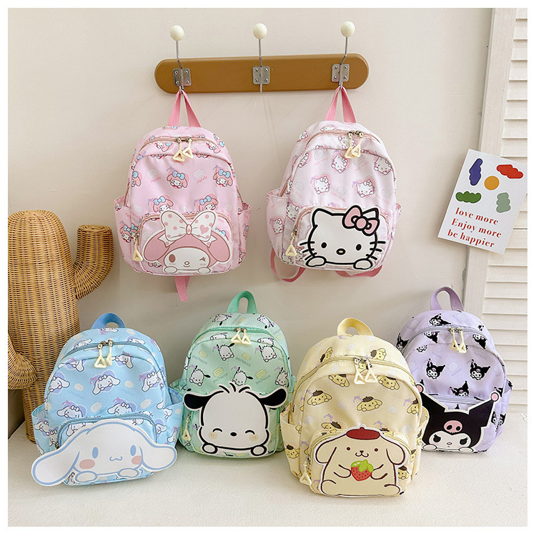 New Style Kawaii Plush Kuromi Book Backpack School Bags for Children Girls with Large Capacity