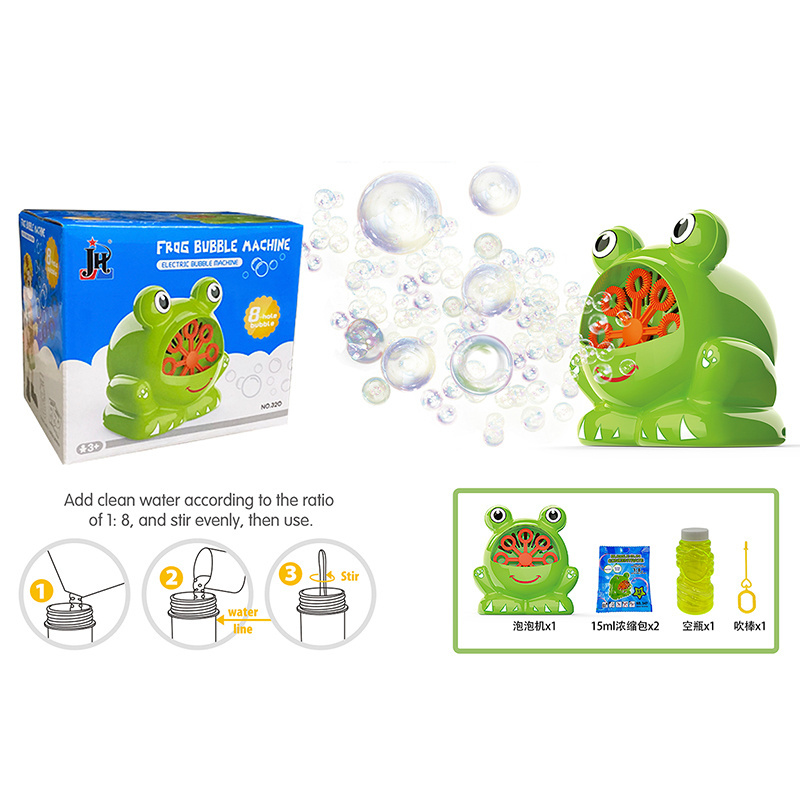 Wholesale Frog Penguin Bubble Automatic Machine Cute Animal Electric Bubble Toys Dolphin Bubble Gun