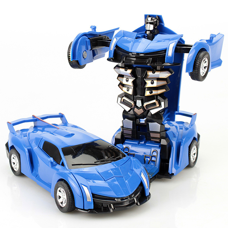 Wholesale Mini RC Transforming Cars Robots One Click Deformation Inertia Cars Children's Boy Toy Cars