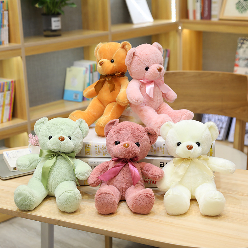 Color Ribbon Teddy Bear Doll Grab Machine Doll Plush Toy Doll Bear