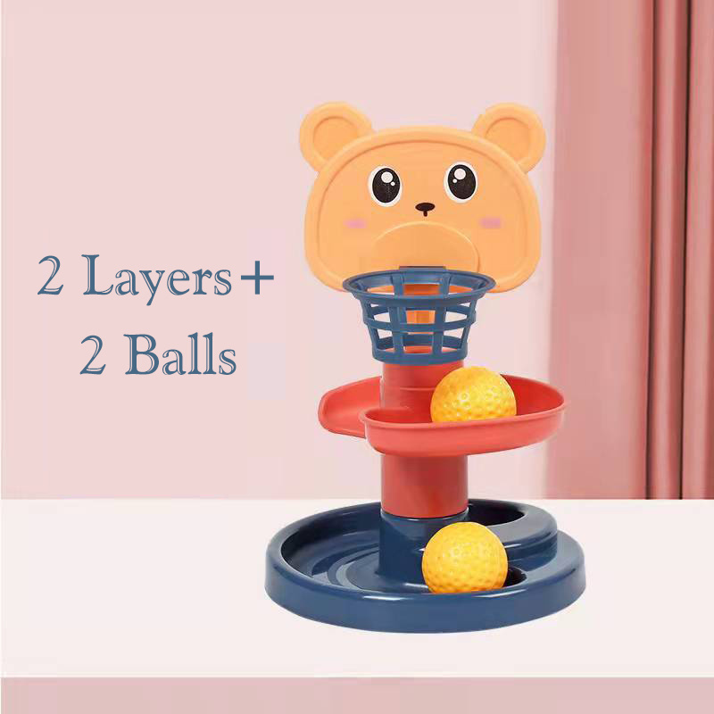 Assembling Toy Baby Puzzle Kids Fun Track Turn Around Mental Sliding Ball Tower Early Education Track Rolling Ball