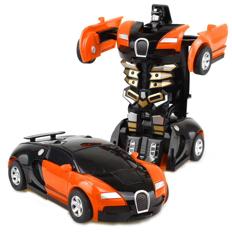 Wholesale Mini RC Transforming Cars Robots One Click Deformation Inertia Cars Children's Boy Toy Cars