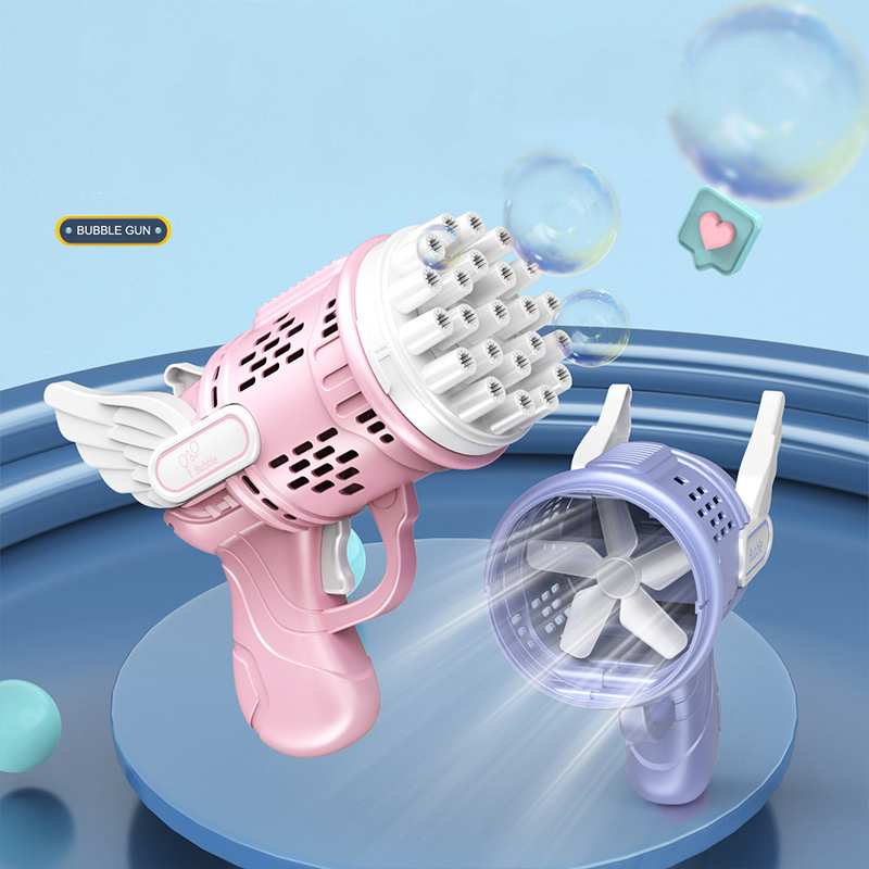 Electric Guns Toy Blowing Blaster Soap Outdoor Games Summer Party Portable Blower Water Bubble Gun