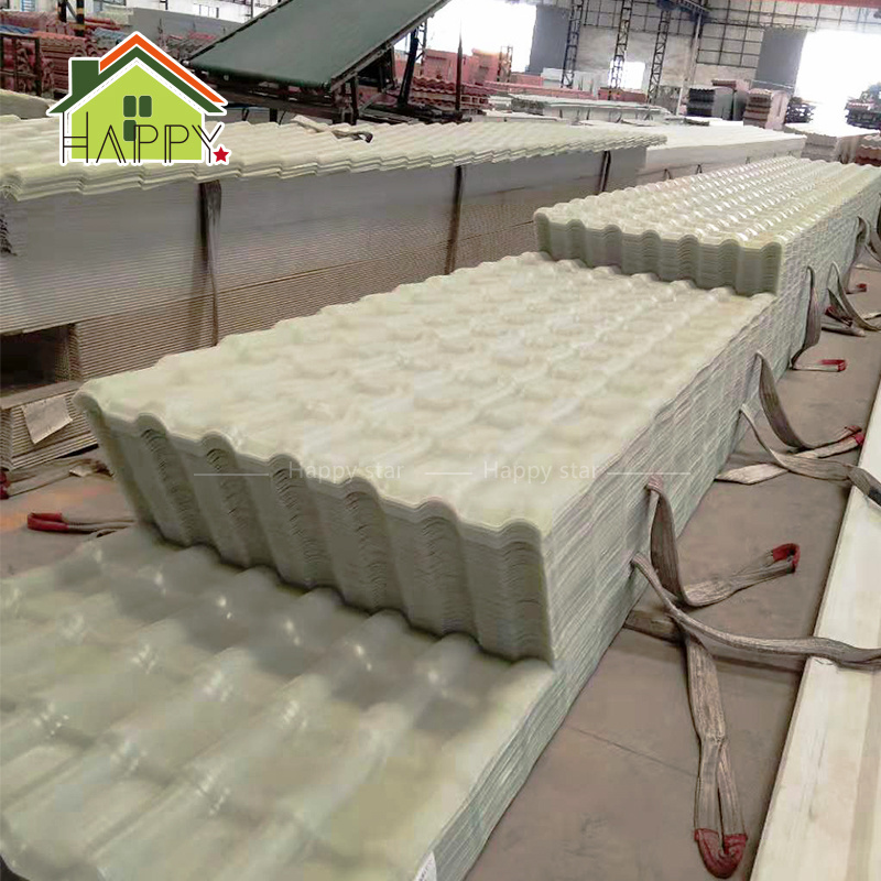 Fiberglass panels clear weather resistant frp corrugated plastic roofing sheet  carport roofing material