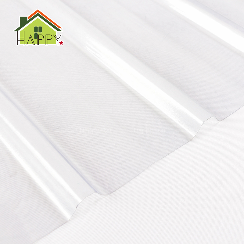 Fiberglass spanish roof chinese FRP photopermeability flat roof tiles light transparent pvc tile roofing corrugated sheet