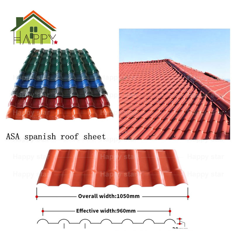 Corrosion resistant plastic sheets tiles price asa synthetic spanish roofing sheet shingles roofing prices in kerala