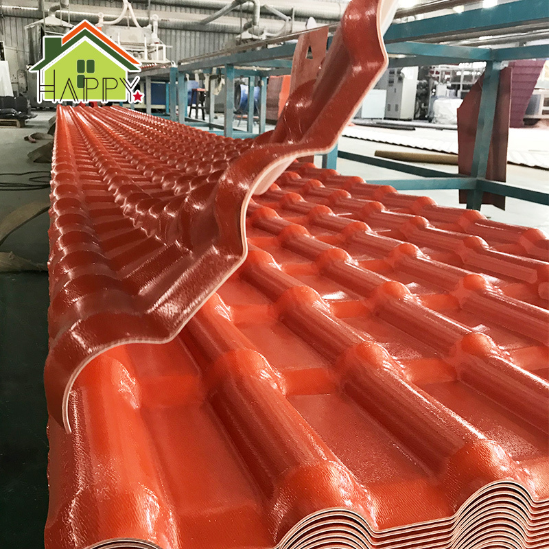 China factory  pvc corrugate plastic roof tile heat resistance Synthetic resin ASA roofing sheet for whaolesales /project