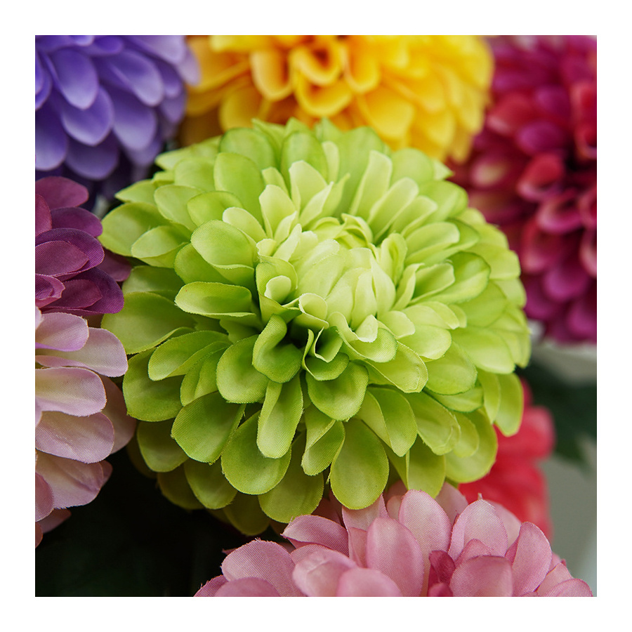 Hot Sales Guangdong Manufacturer Premium Real Touch Faux Flower Artificial Snowball Chrysanthemum Flowers