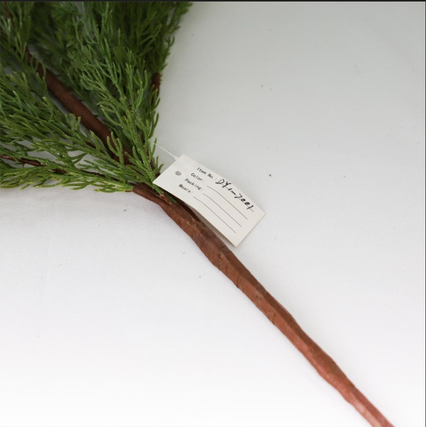 Factory customized green plant Wholesale Pine Artificial stems for Christmas and home decorations