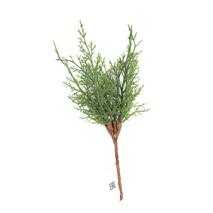 Wholesale Artificial Cedar Cypress Leaves High Quality Floral Branches for Christmas Tree Wreath Decoration