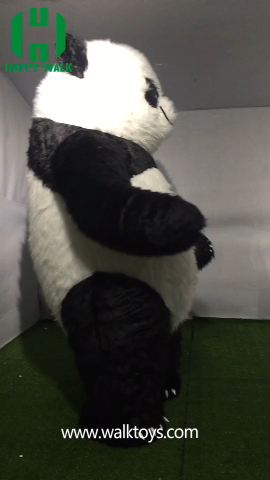 Hot sale high quality inflatable panda masoct costume short rabbit fur 2m/2.6m/3m panda inflatable mascot costume