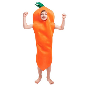 2022 Halloween carnival costume children carrot jumpsuit for child vegetable cosplay mascot costumes for kids