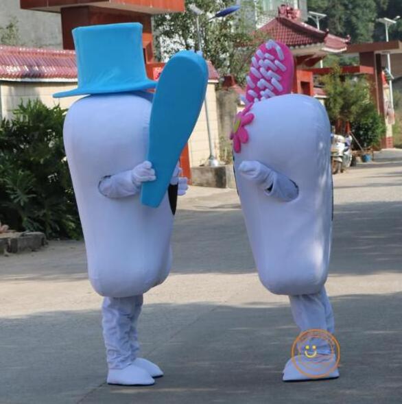 Factory Direct Custom Plush Tooth Mascot Costume Customizable EVA Adult Dental Health Advertisements Publicity Cartoon Apparel