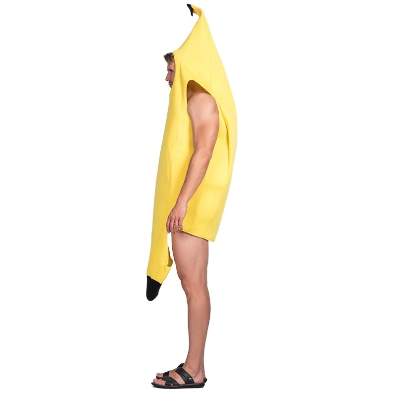 Wholesale funny fruit banana cosplay jumpsuit for adult Halloween carnival costume adults men mascot costumes