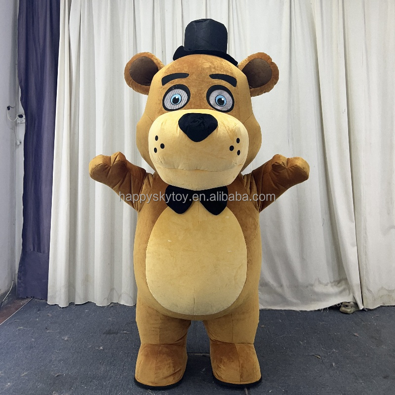 Funniest Toys Walking Inflatable Bear Mascot Costume Unisex Adults Cartoon Character-Inspired Fright Nights Freddy's Bear