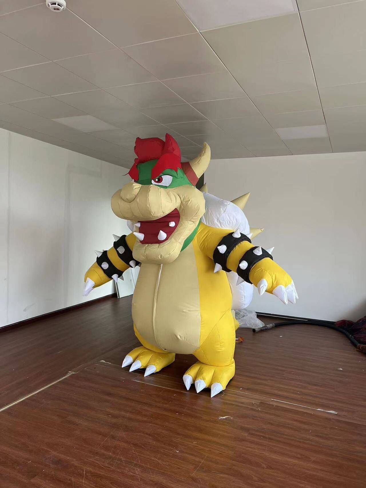 Unisex Halloween Inflatable Bowser Mascot Costume Plush Furry Walking Suit for Adults Inspired by Animal Theme