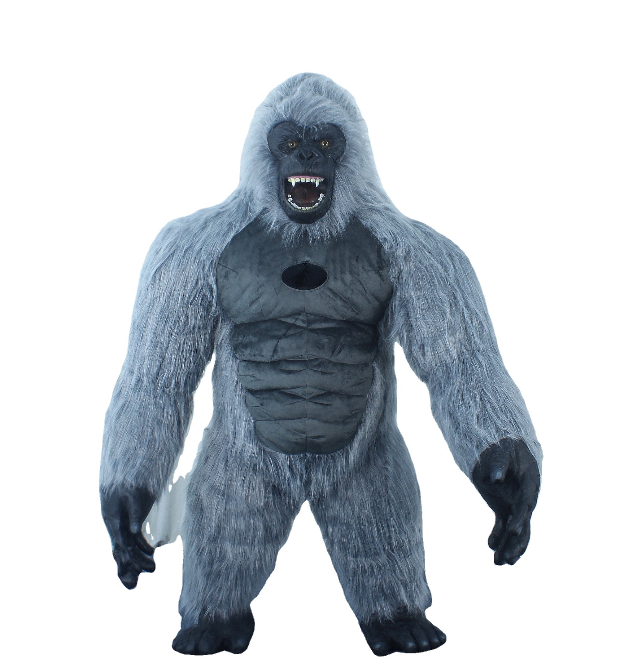 Customized size 2M 2.6M Black Grey brown Giant Realistic Inflatable Gorilla Mascot Costume For Events Party