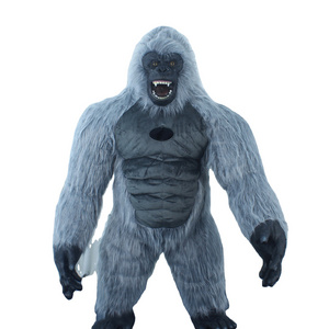 Customized size 2M 2.6M Black Grey brown Giant Realistic Inflatable Gorilla Mascot Costume For Events Party