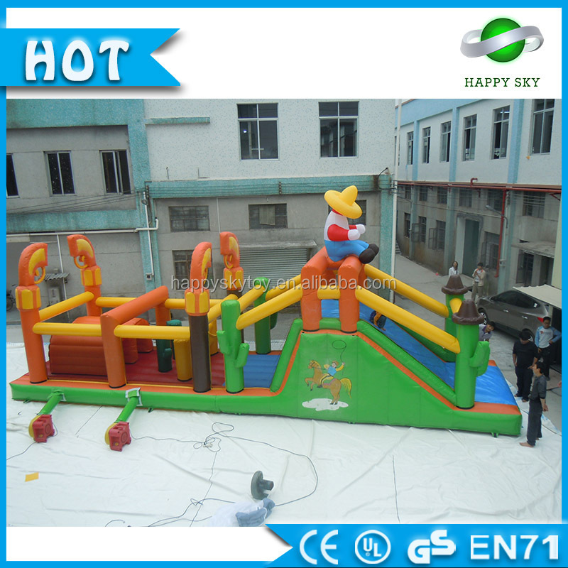 Kids inflatable theme park amusement playground, inflatable obstacle park for sale