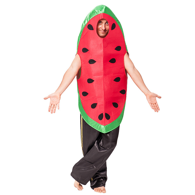 Funny Jumpsuit Halloween Costume for Adult Fruit Tunic Cosplay Carnival Party Group Family Matching Pea Banana Costume