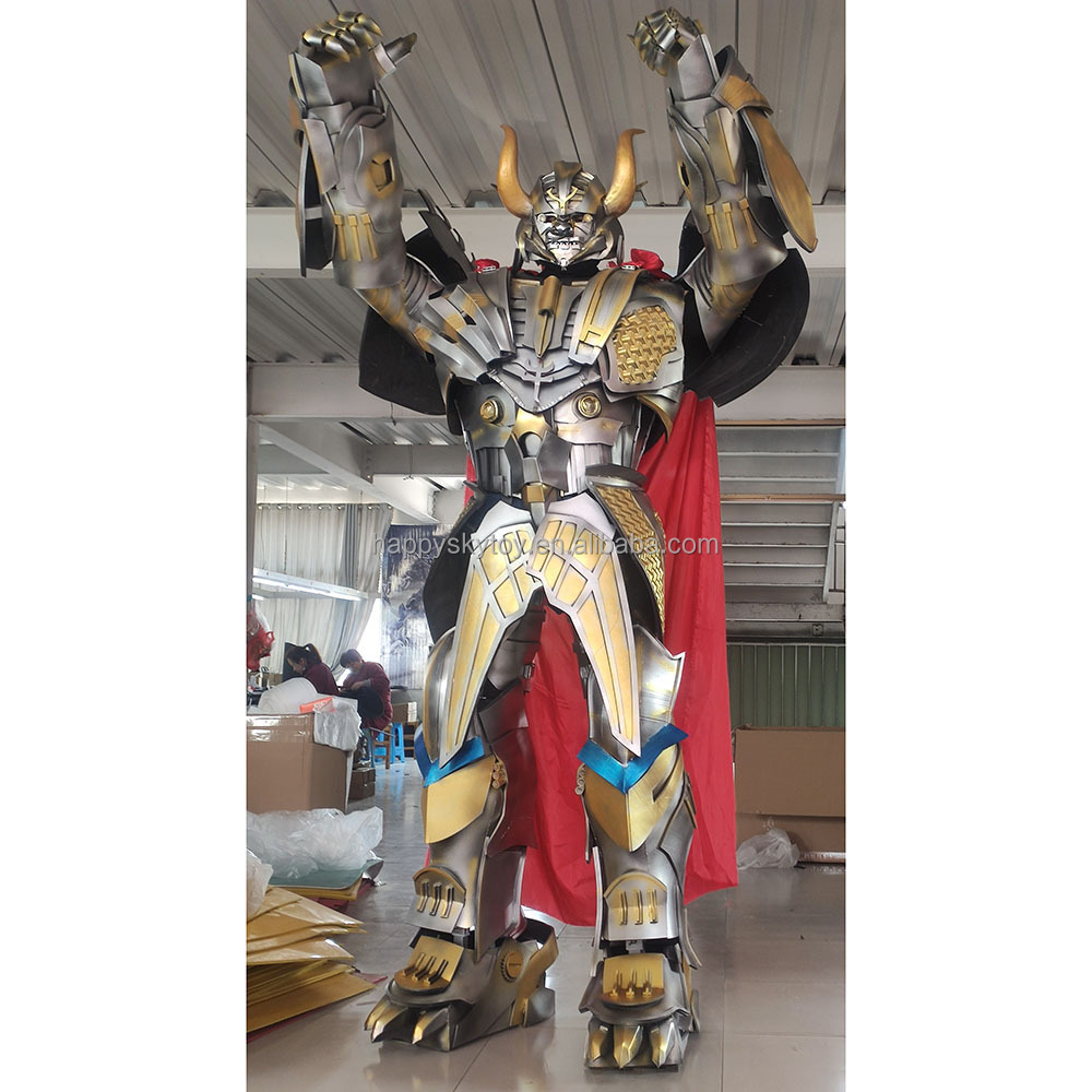 New Arrive EVA High Quality Hot Sale Attractive Realistic Yellow Robot Costume Performance Cosplay Robot Led Costume