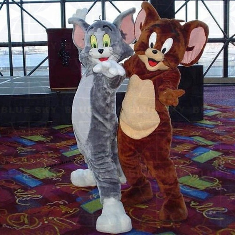 character cartoon plush adult Tom and Jerry mascot costumes