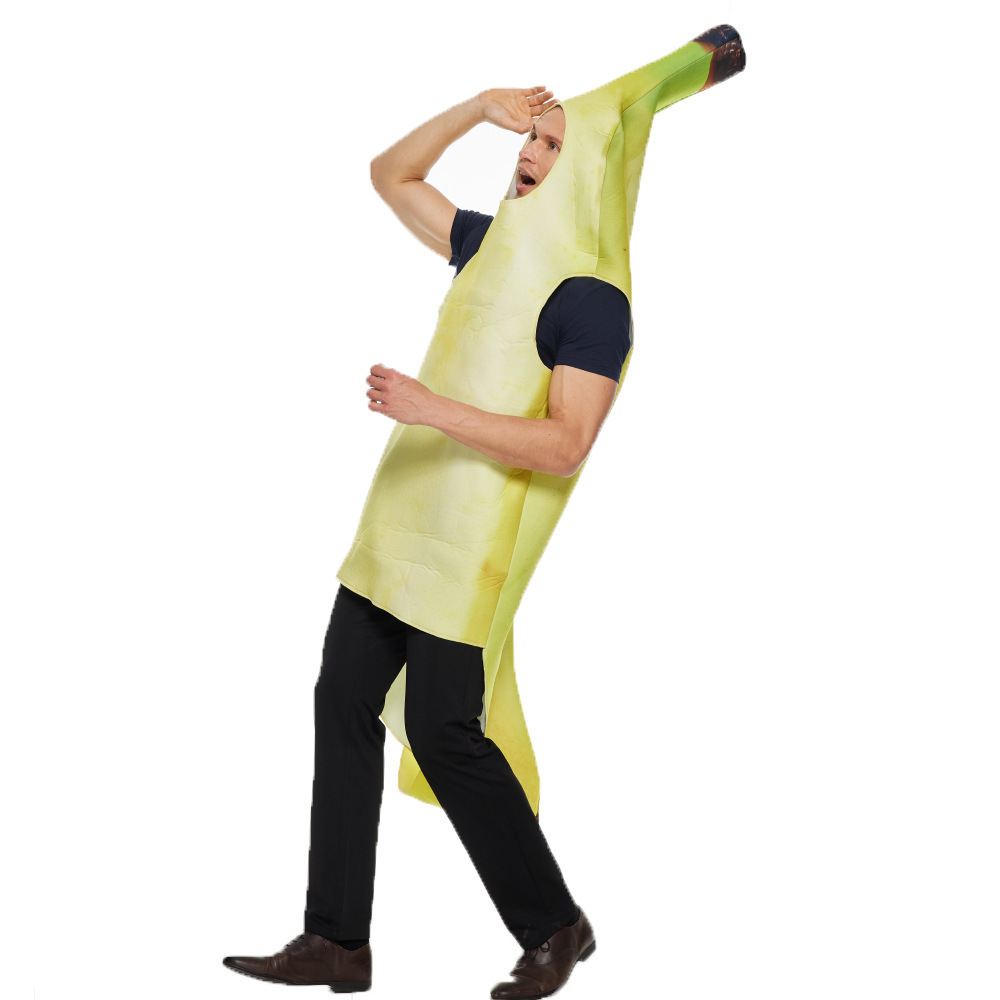 Halloween carnival party adult woman and men costumes funny banana costume mascot for show